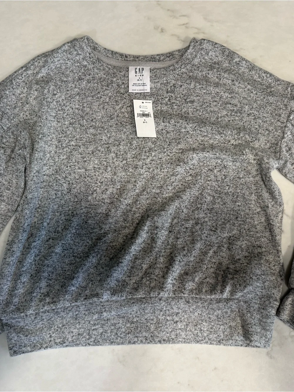 GAP Kids Heather Gray Marled Sweatshirt & Jogger Set